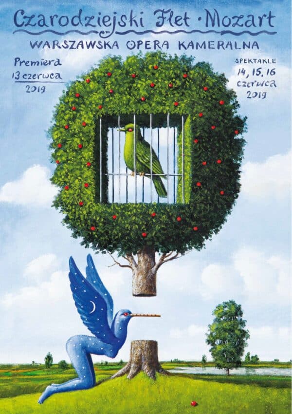Plakat „Czarodziejski flet” (drzewo) - Rafał Olbiński